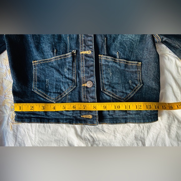 VGW ”Wednesday” Girls Sz-M JeanJacket🐆Leopard Accent Print-Color,Sleeve,Cuffs - Picture 9 of 16